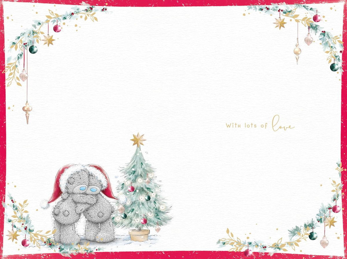 Bears Sat Together Holding Mugs Lovely Friend Christmas Card