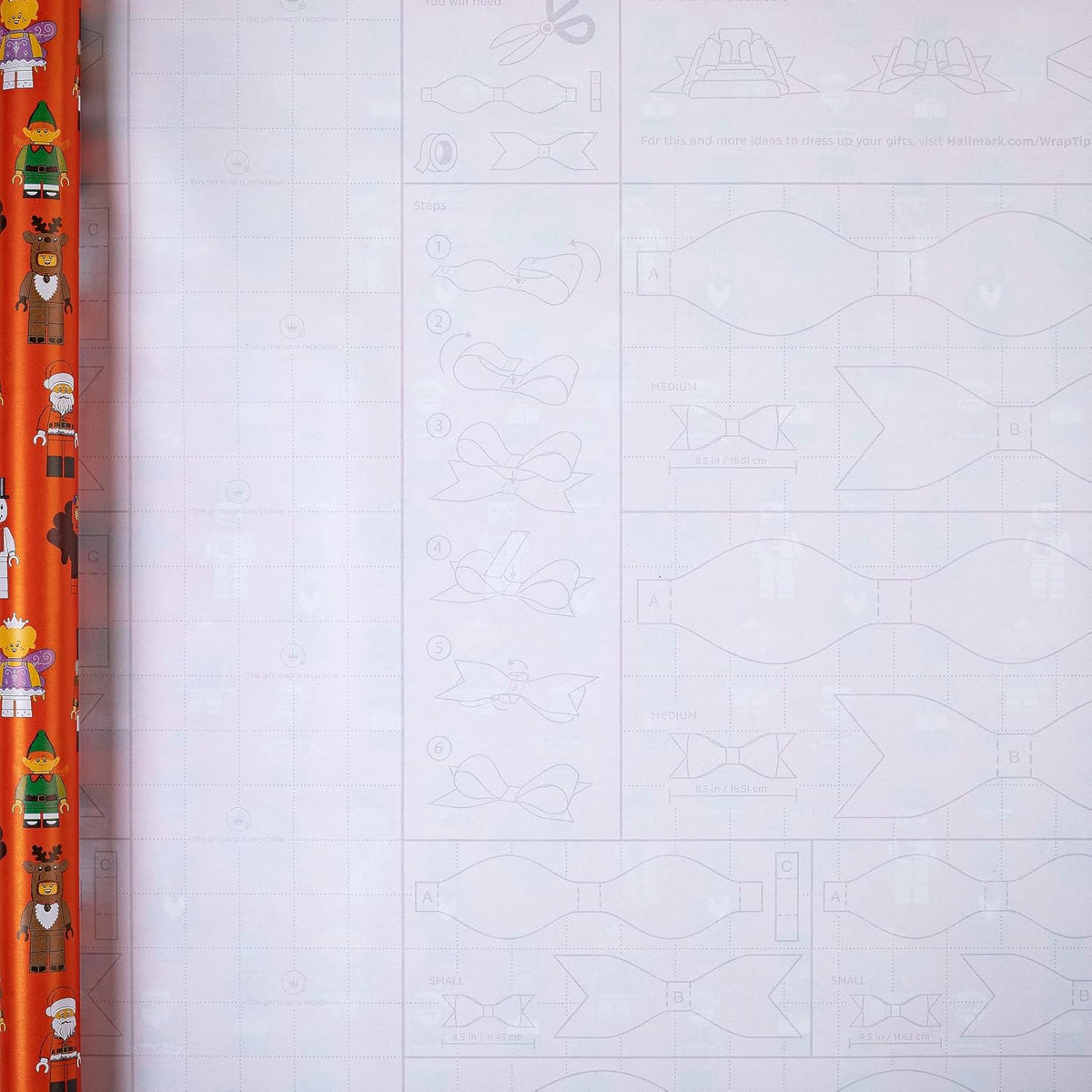 LEGO Minifigure Multipack 12m 3 x 4M Rolls Christmas Wrapping Paper