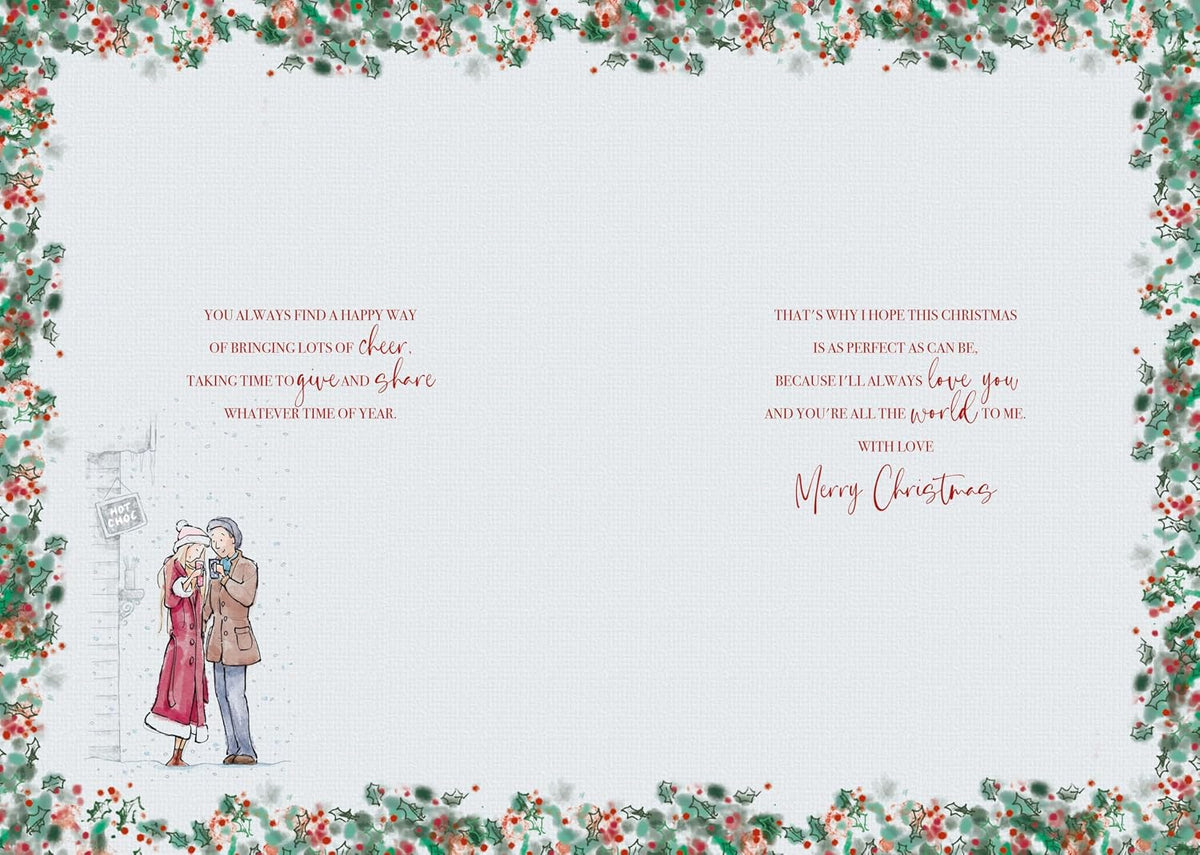 Couple Together Design Wonderful Wife Christmas Card