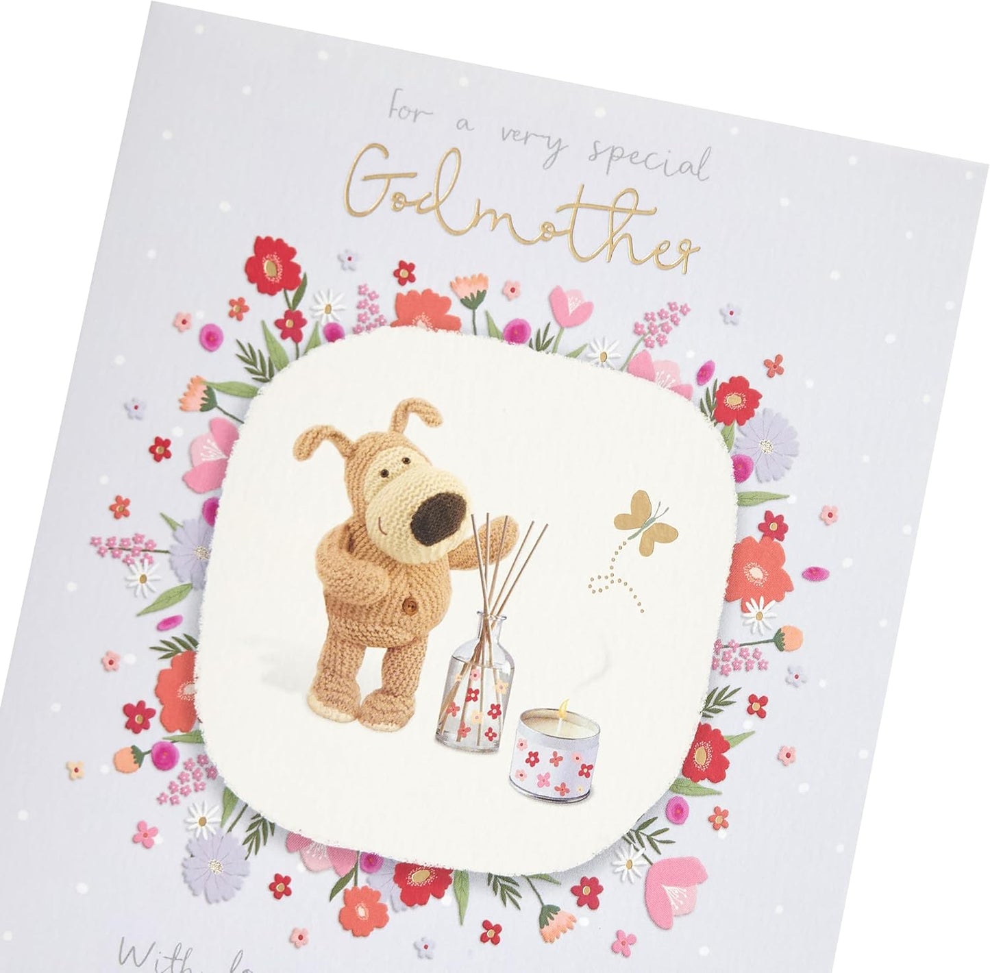 Boofle with Candle Godmother Birthday Card