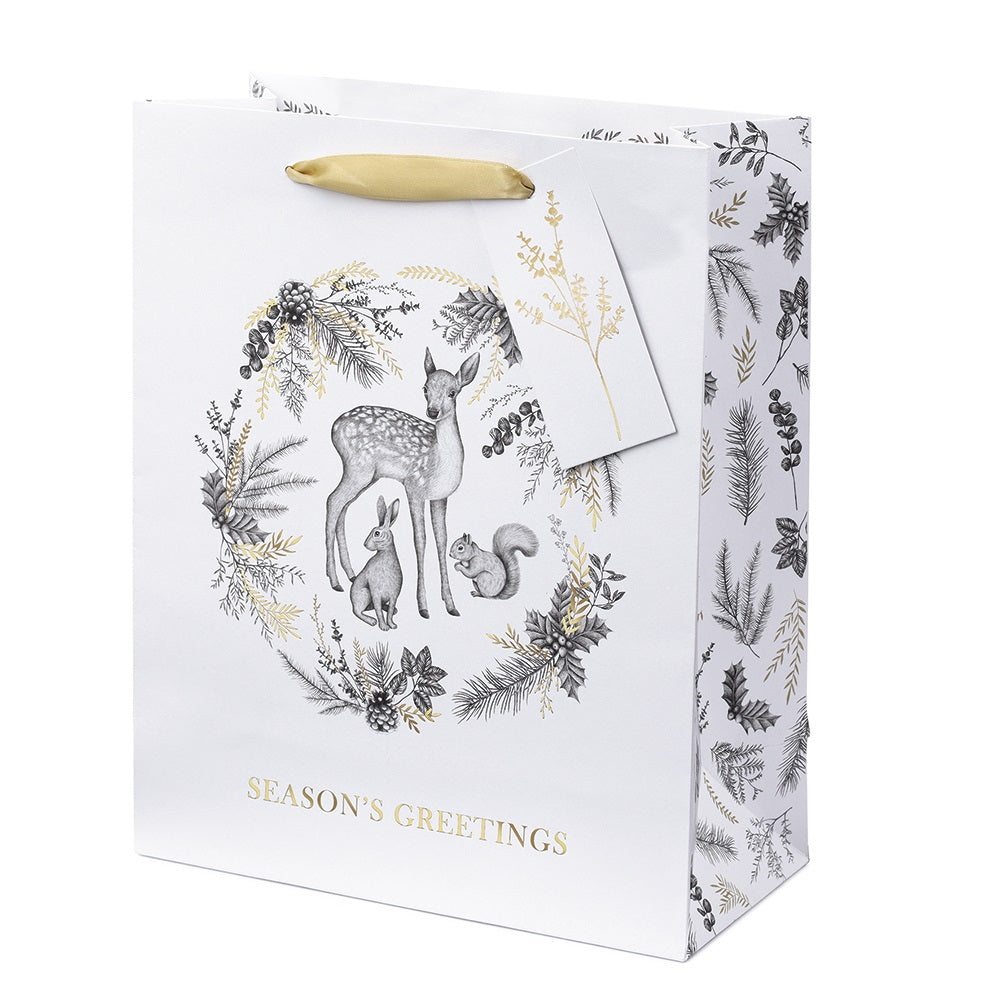 Pack of 12 Enchanted Forest Medium Christmas Gift Bags