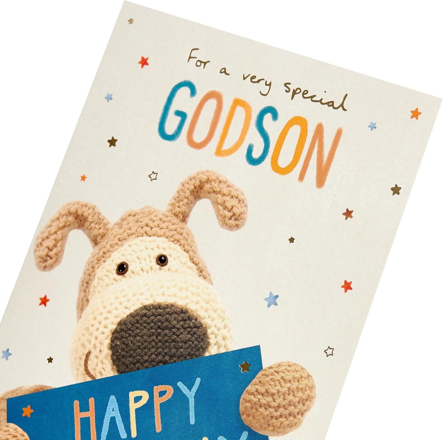 Boofle with Envelope Godson Birthday Card