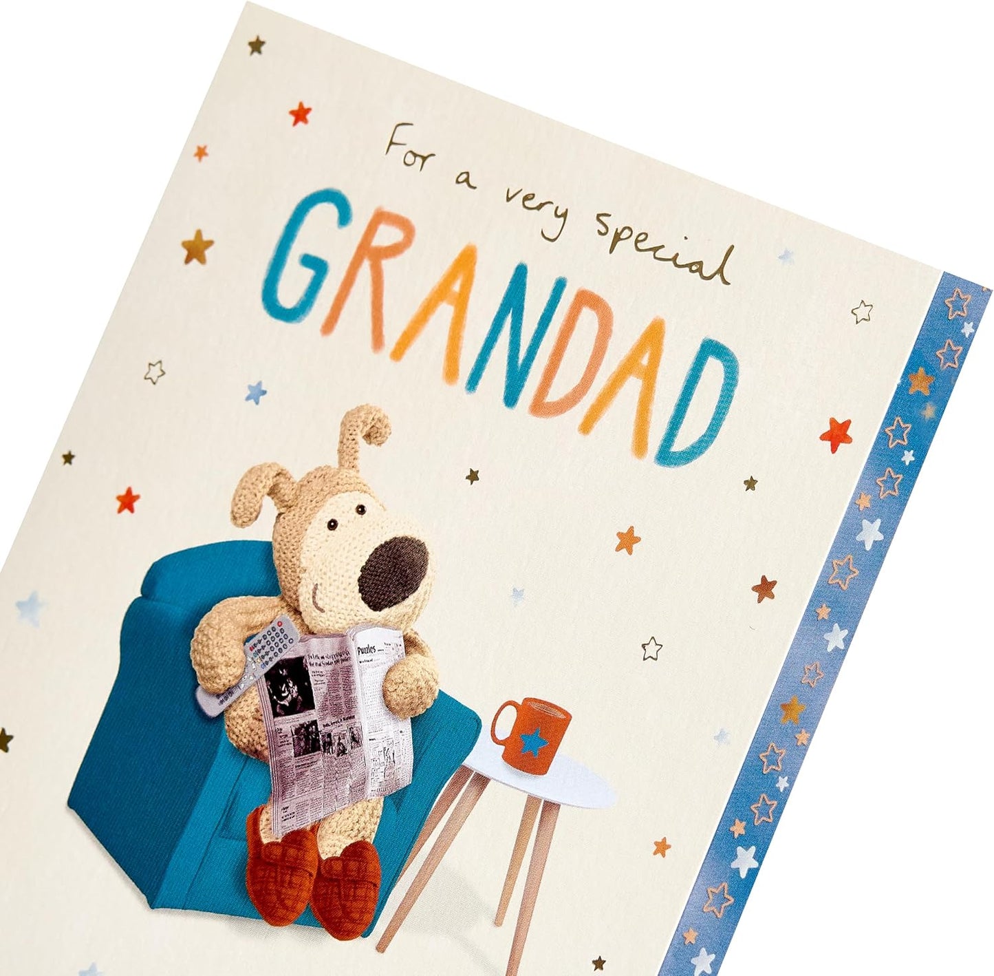 Boofle Reading Newspaper Grandad Birthday Card