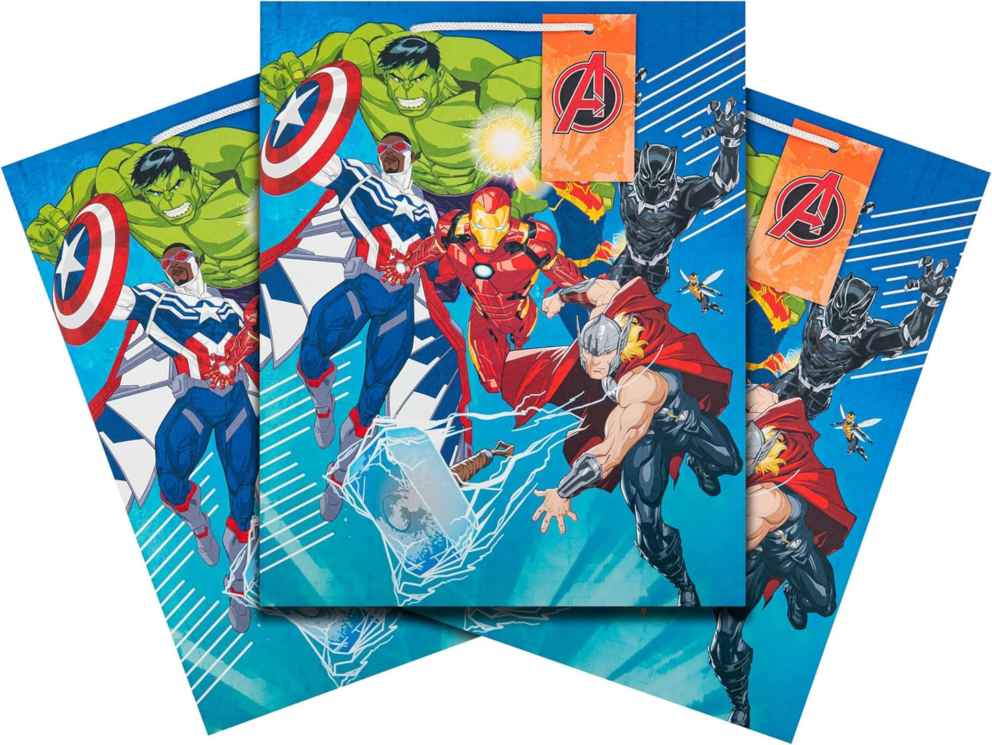 Marvel Avengers Large Gift Bag Pack of 3 Birthday, Christmas