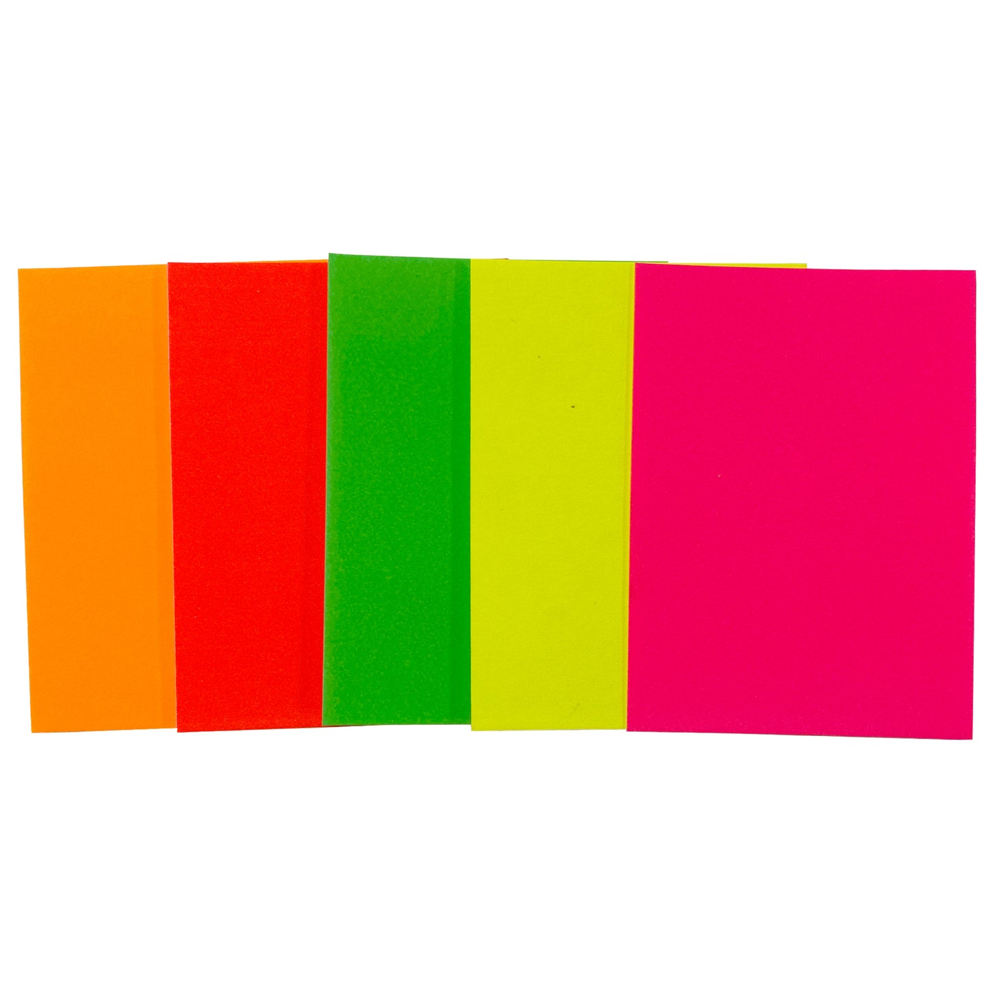 Pack of 1920 Assorted Coloured Neon Fluorescent Rectangle Shape 100 x 75mm