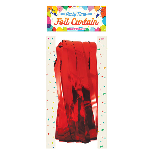 Red Foil Door Curtain (92x244cm)