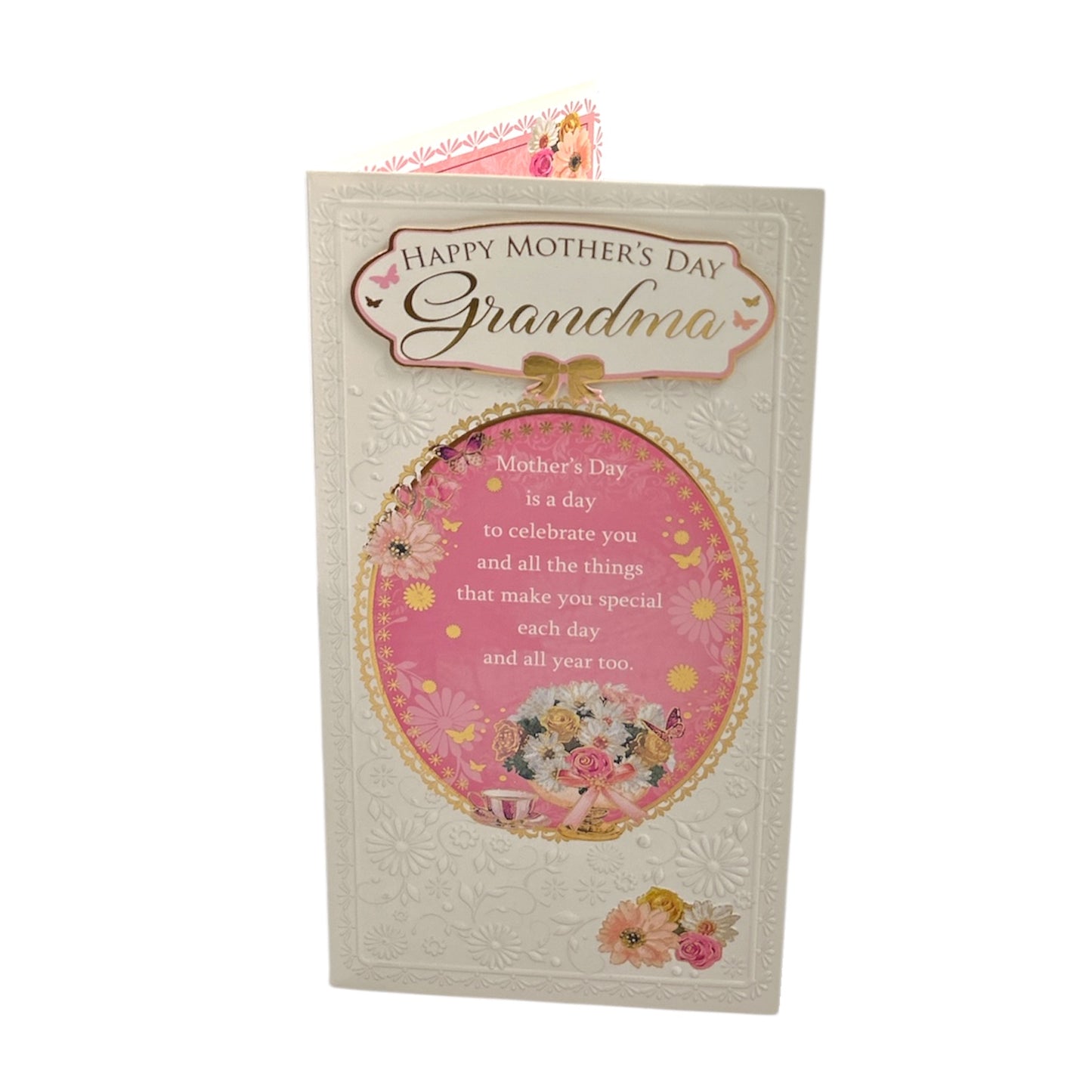 Happy Mother's Day Grandma Flowers Design Card