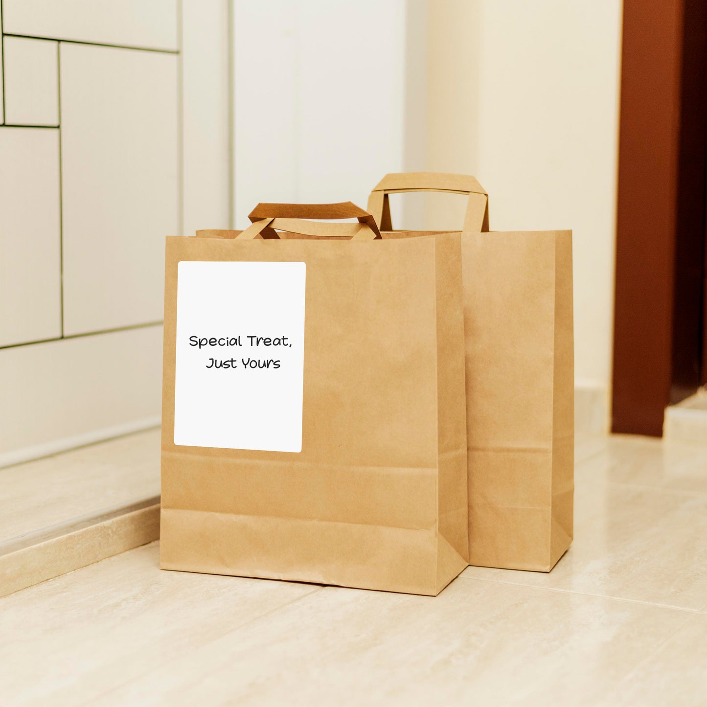 Pack of 42 White 80x110mm Rectangular Labels - Adhesive Stickers