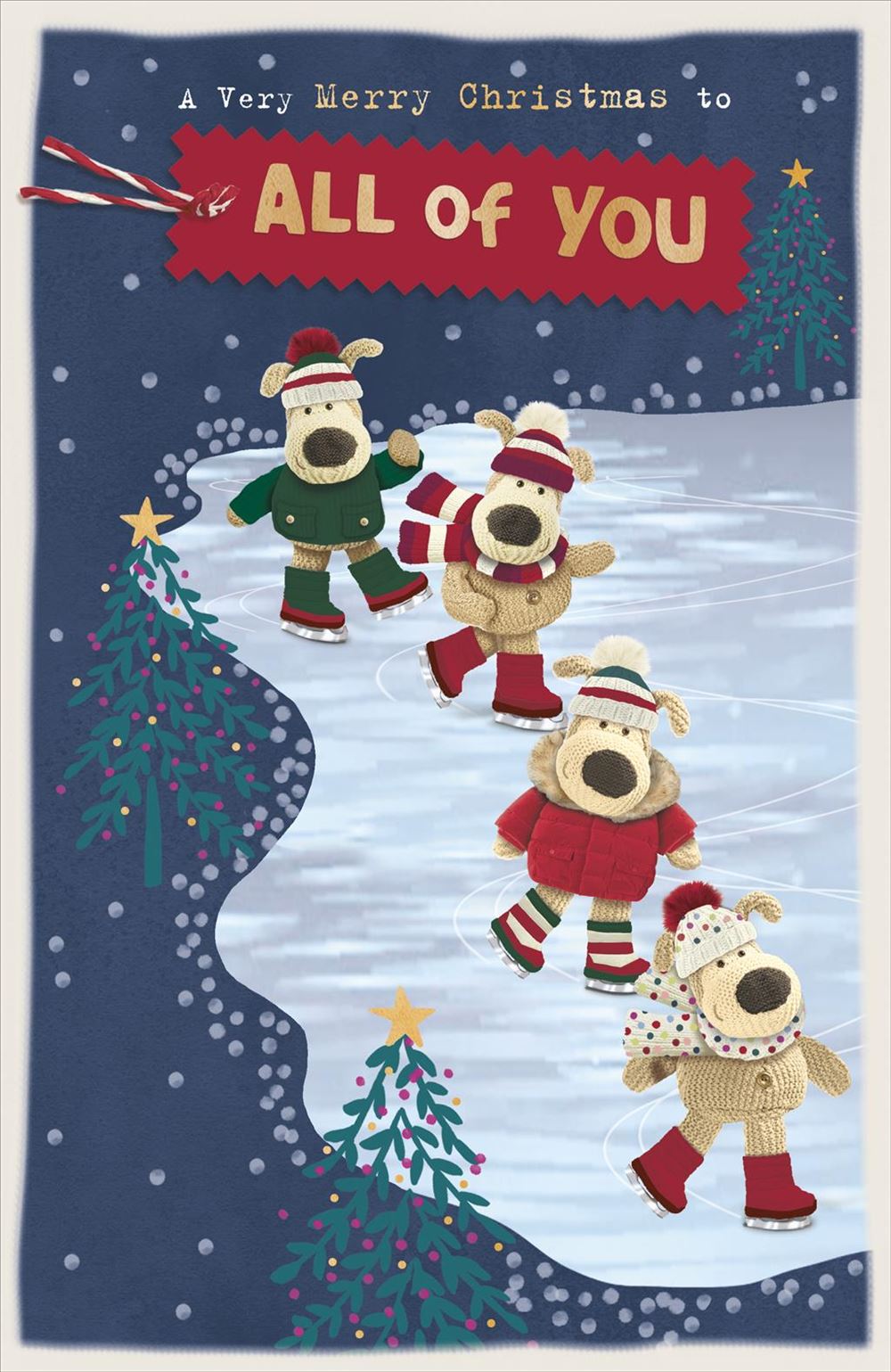 Boofles Ice Skating To All Of You Christmas Card