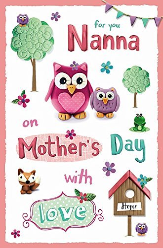For Nanna Owls Design Mother's Day Card
