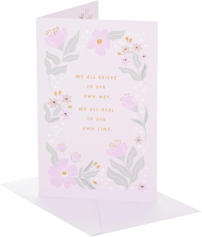 Light Floral Design Sympathy Card