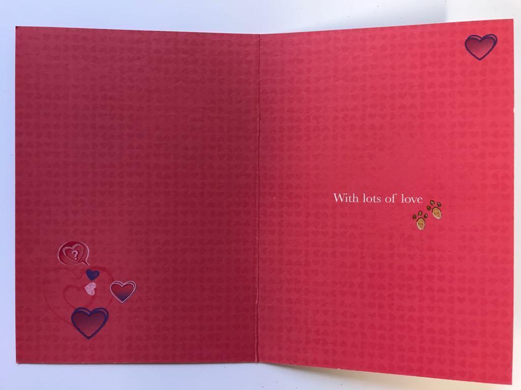 Me to You Dog Dizen Love You Valentine's Day Card