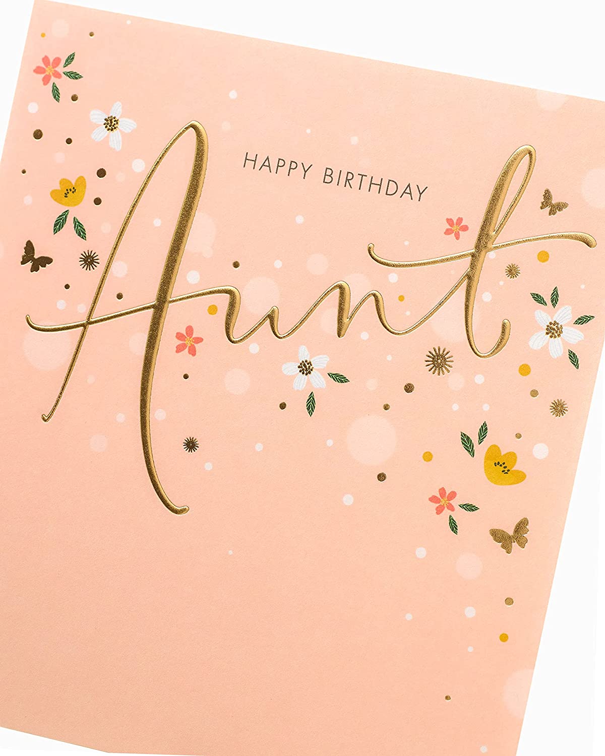 Floral Design Auntie Birthday Card