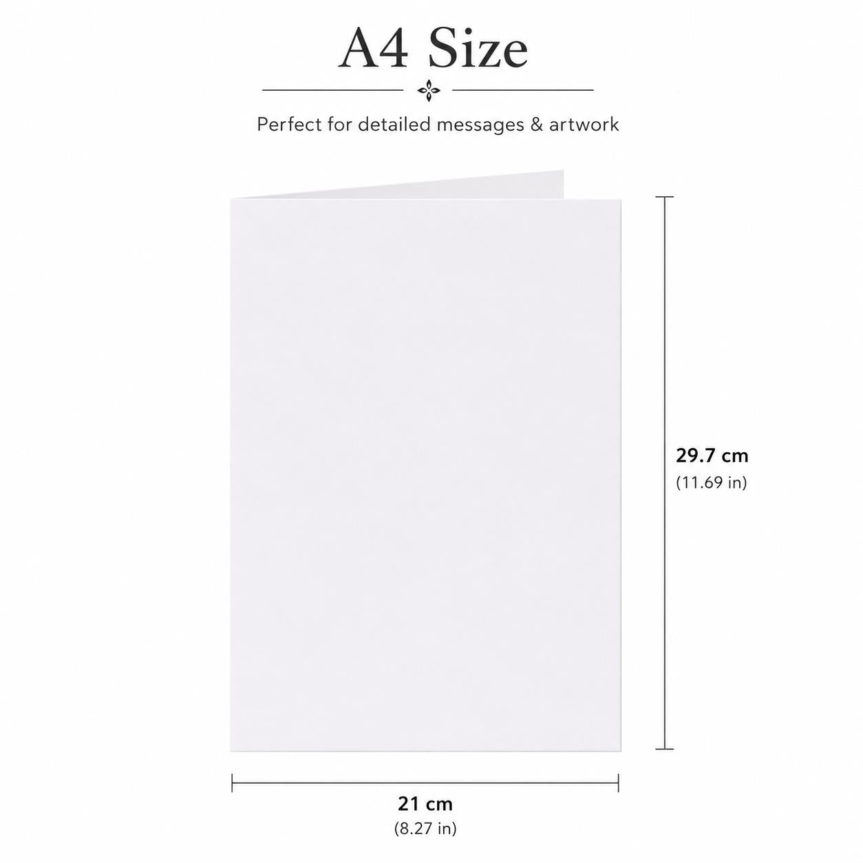 Pack of 5 A4 Blank White 260gsm Greeting Cards – Design Your Own Cards