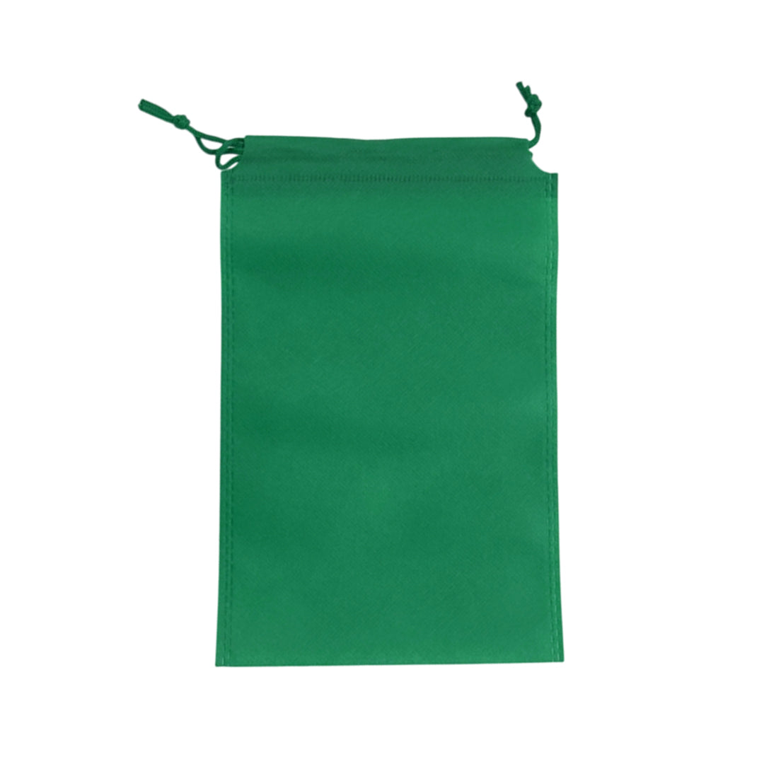 Pack of 100 Dark Green Coloured 20x15cm Non-Woven Drawstring Bags