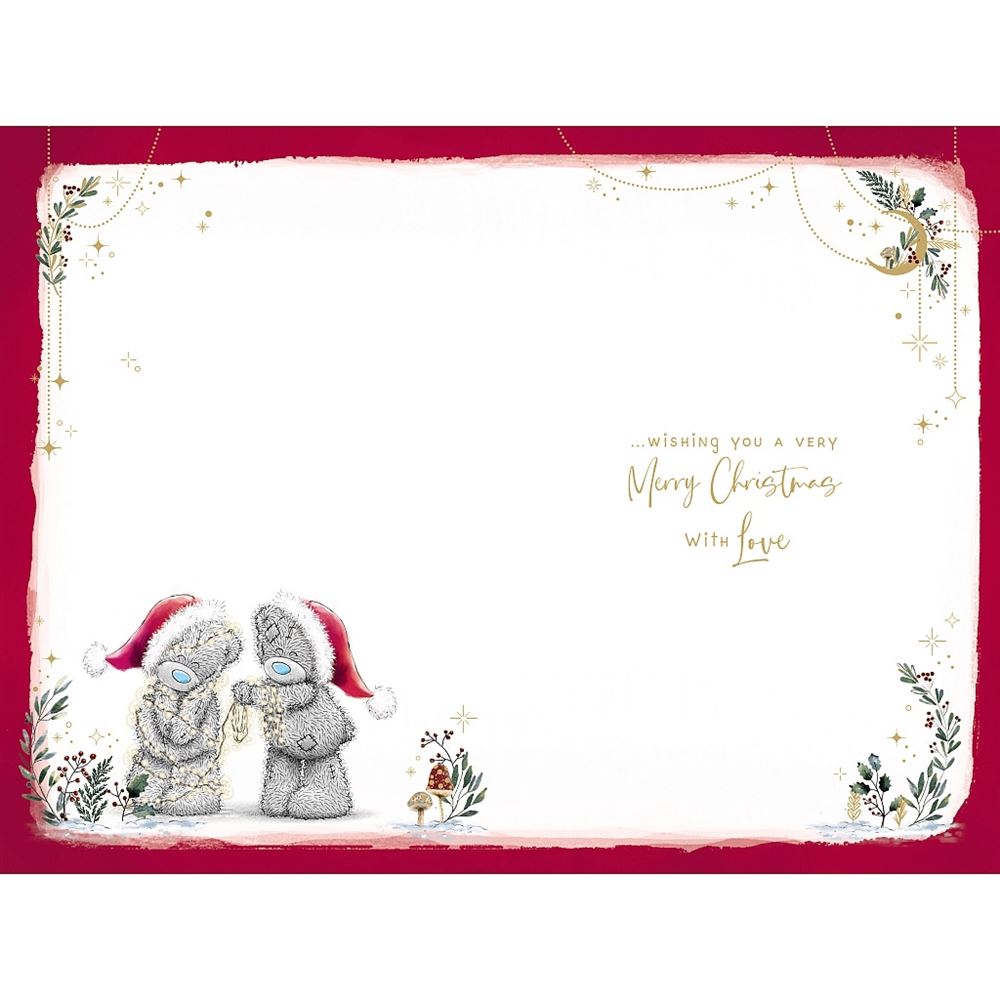 Bears Decorating Tree Sister And Partner Christmas Card