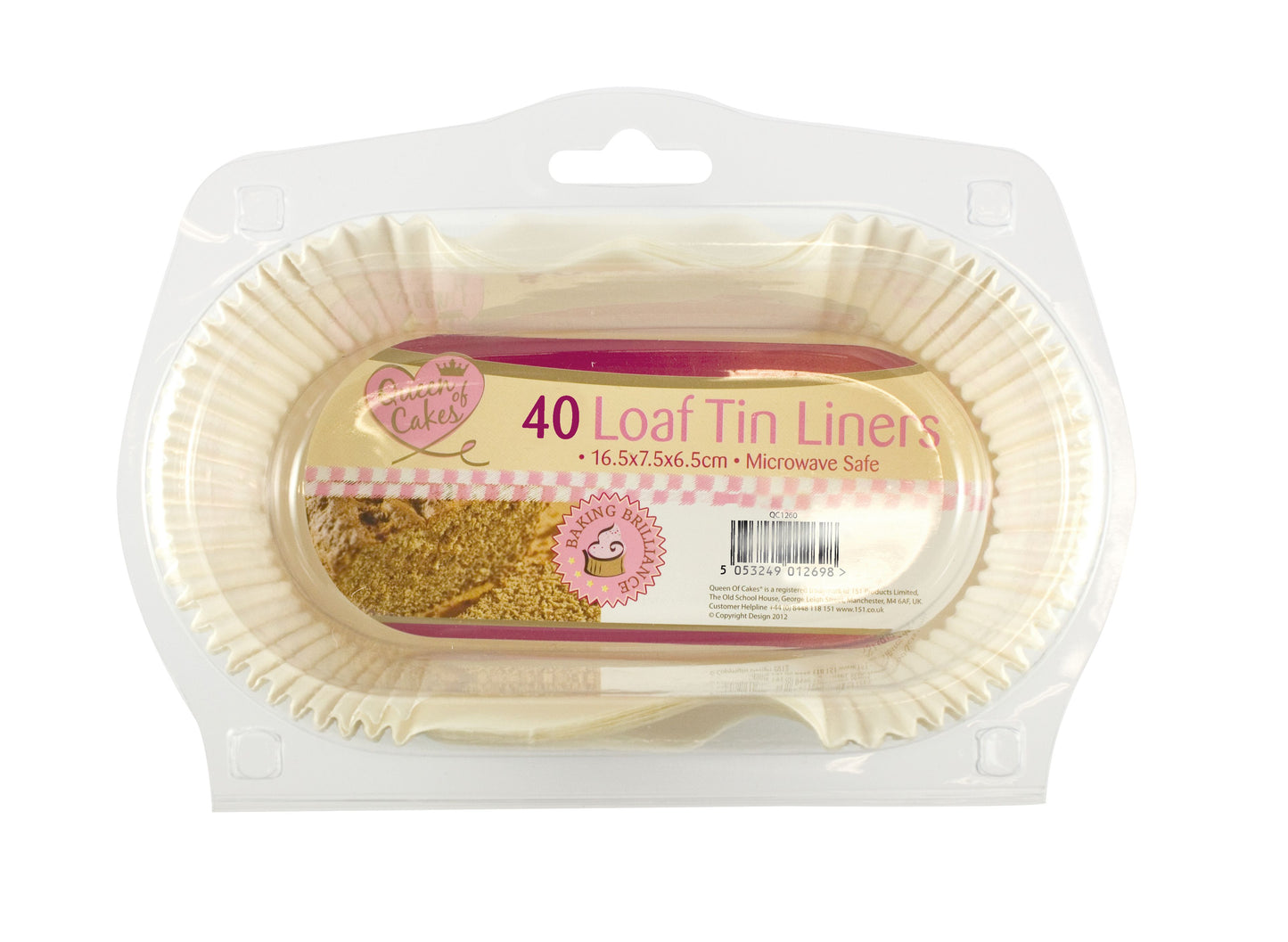 Pack of 120 Loaf Tin Liners