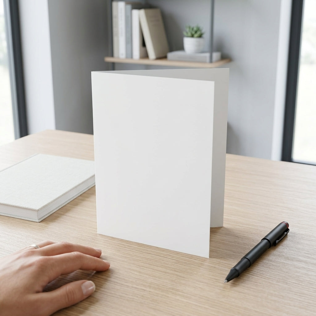 Pack of 5 A4 Blank White 260gsm Greeting Cards – Design Your Own Cards