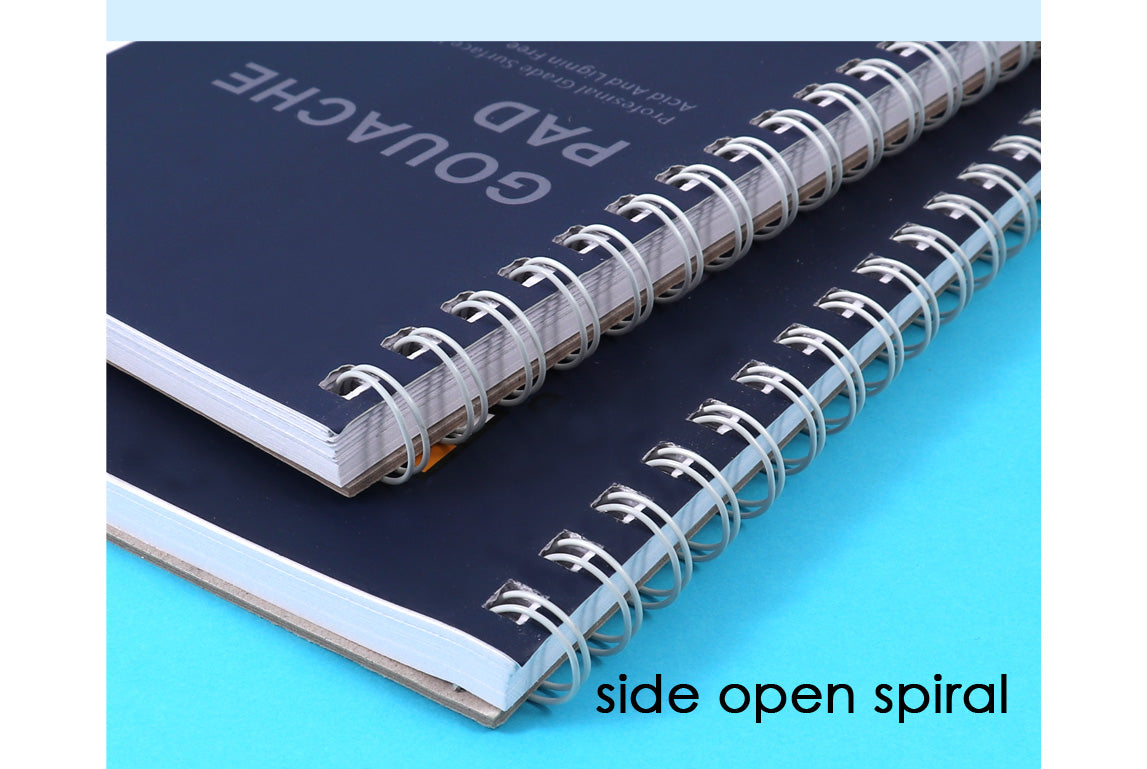 A4 32 Sheets Side Spiral Open Gouache Pad