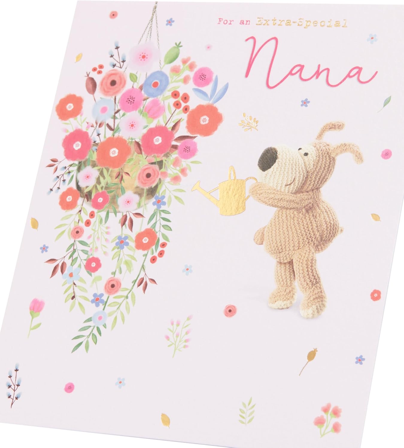 Boofle Watering Plant Nana Birthday Card