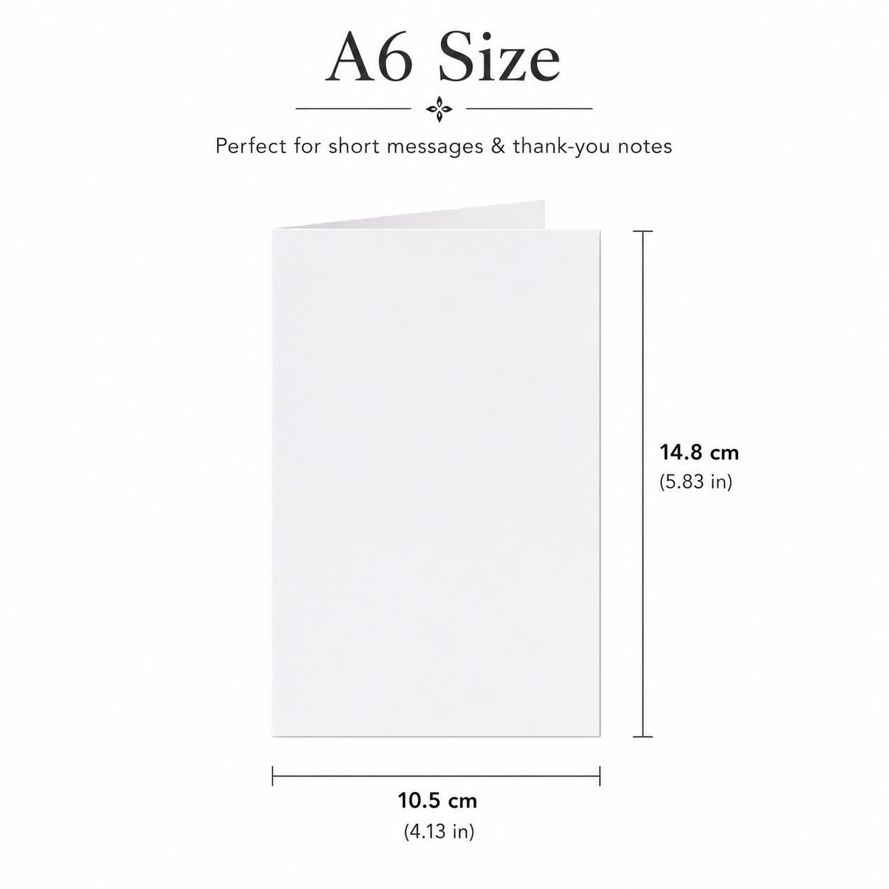 Pack of 5 A6 Blank White 260gsm Greeting Cards – Design Your Own Cards