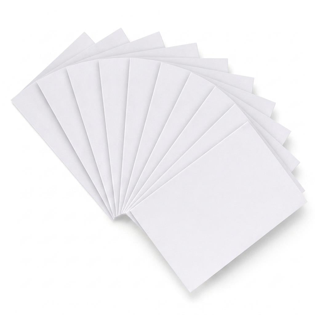 Pack of 5 A6 Blank White 260gsm Greeting Cards – Design Your Own Cards