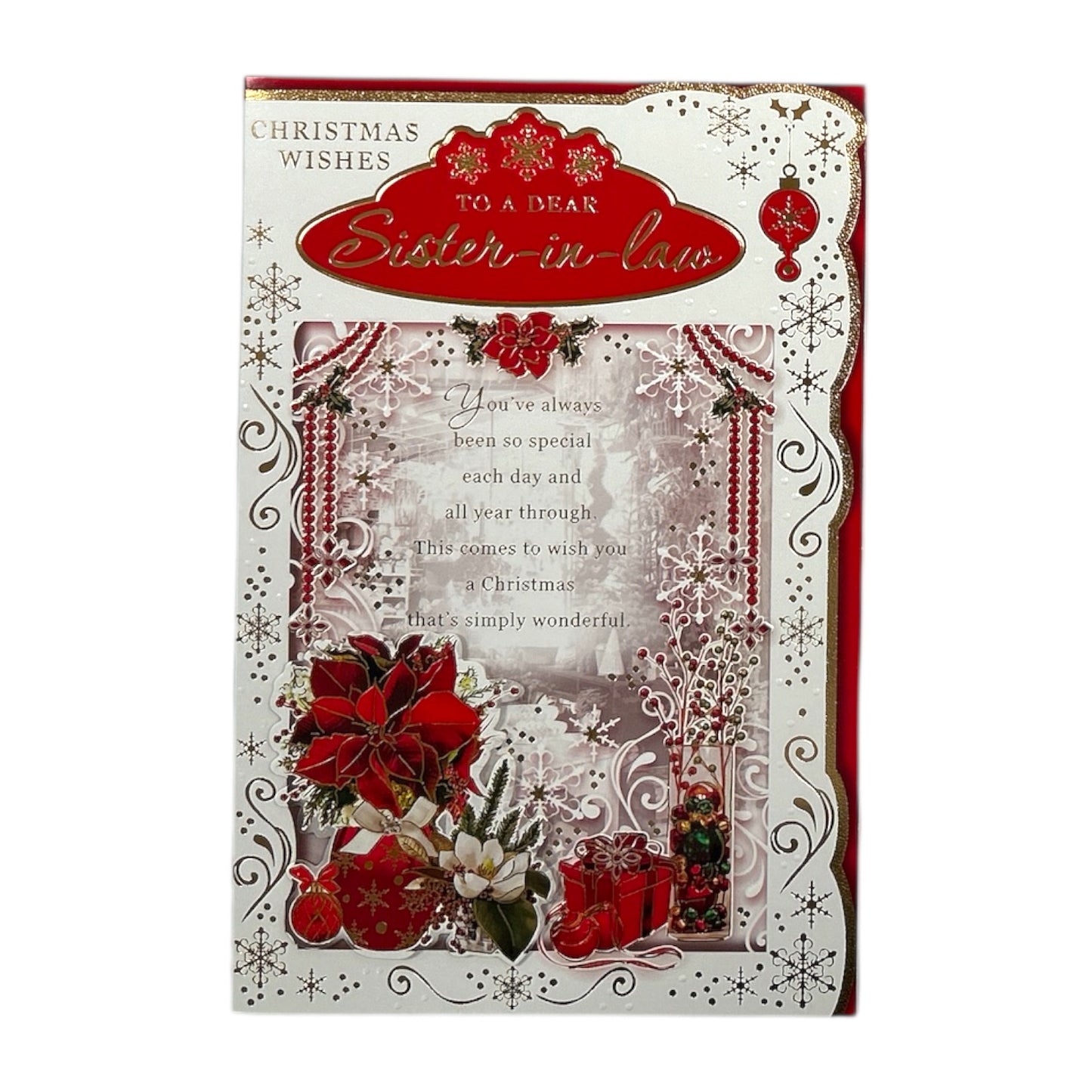 To a Dear Sister In Law Simply Beautiful Wishes Verse Christmas Card