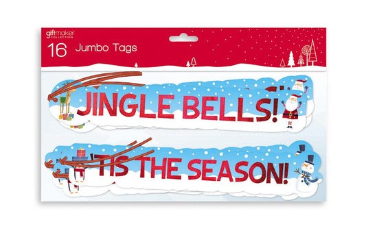 Pack of 16 Kids Jumbo Christmas Gift Tags