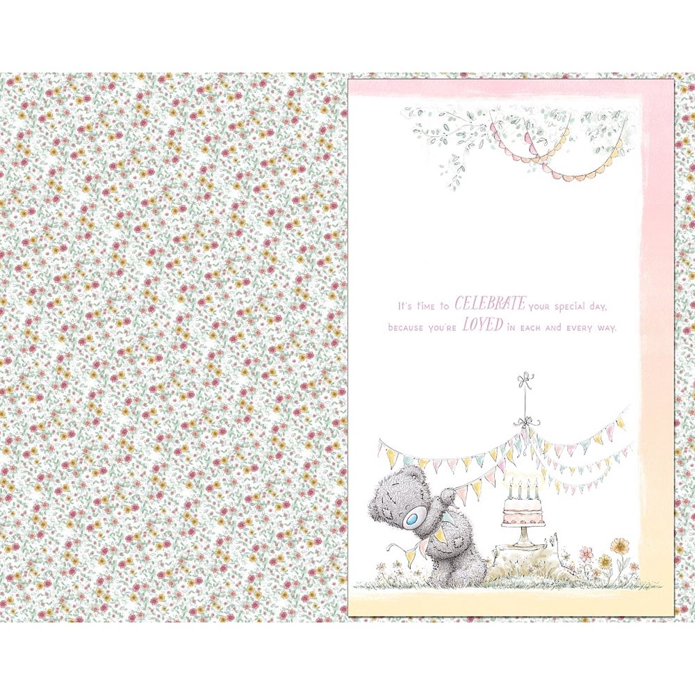 Bear Hanging Bunting Daughter Handmade Birthday Card