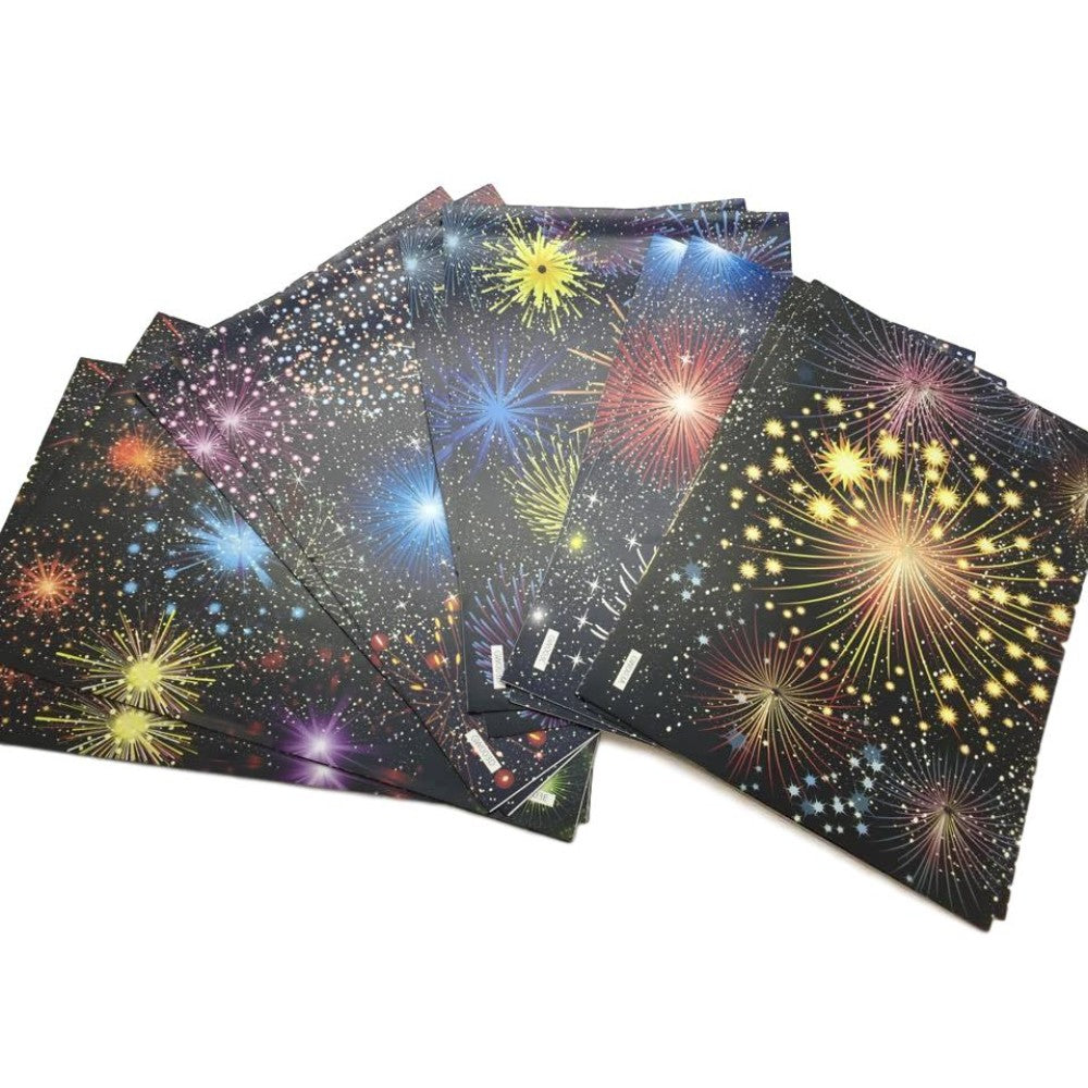 10 Sheet of Mix Designer Luxury Soft touch Foiled Christmas Giftwrap Celebration