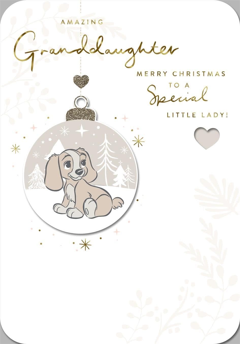 Disney Lady and The Tramp Granddaughter Christmas Card