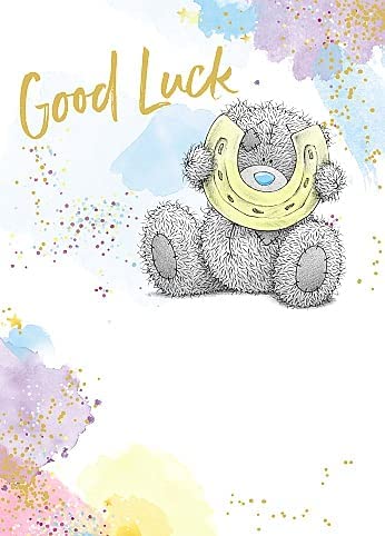 Me to You Good Luck Bear and Horse Shoe Card