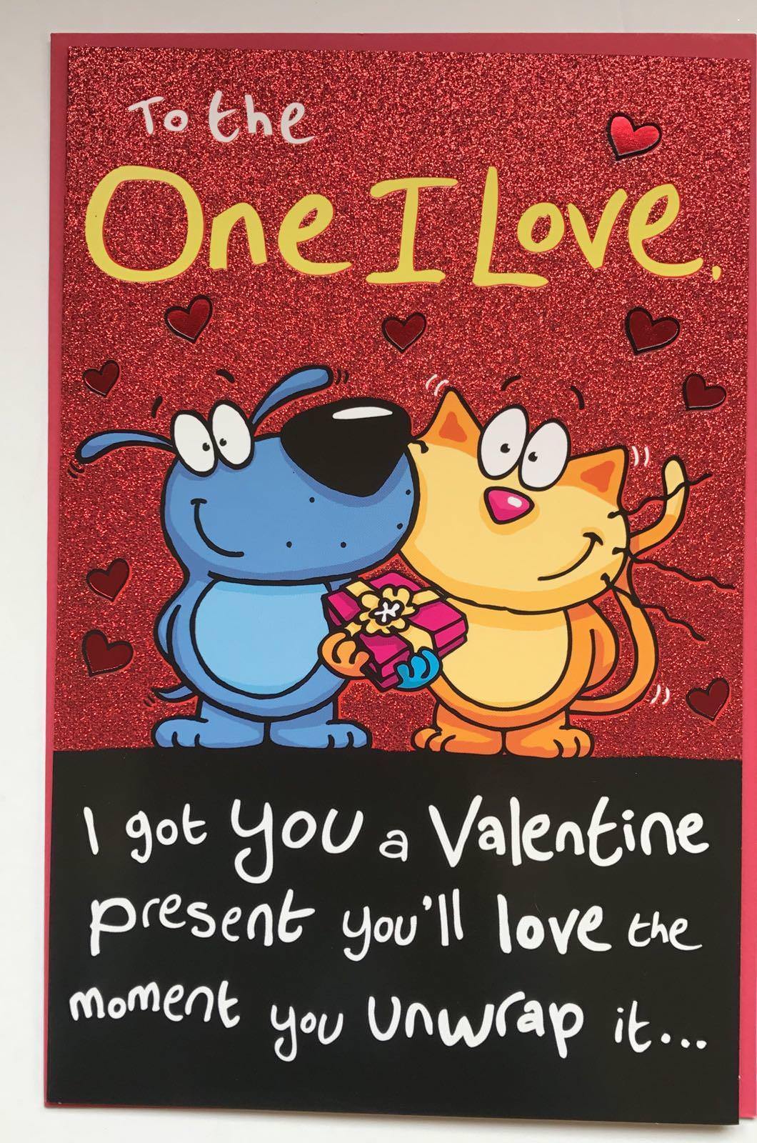 To The One I Love Glitter Finished Valentine's Day Card