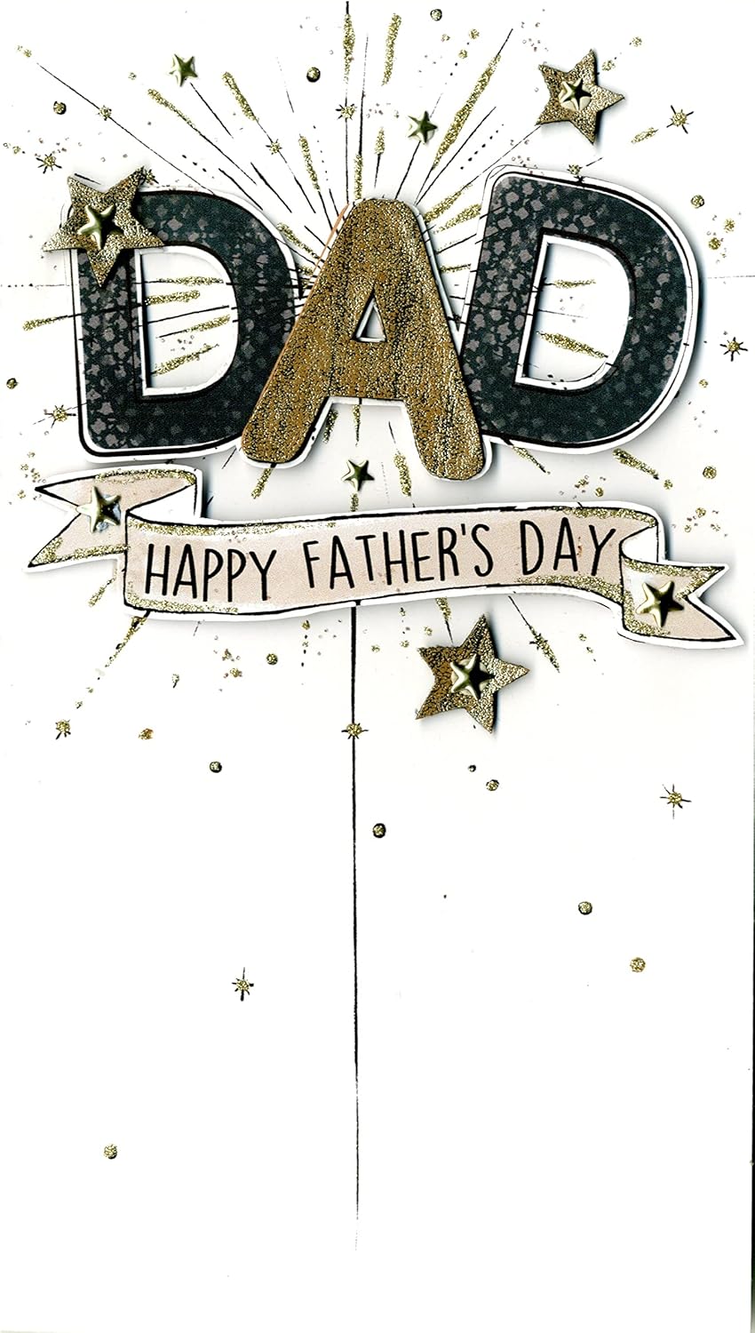 Fireworks Design Dad Embellished Hand-finished Father's Day Card