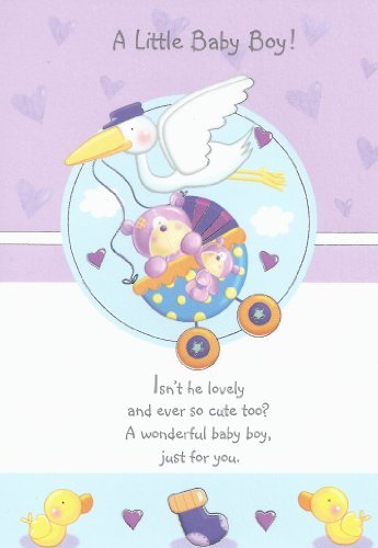 A Little Baby Boy Beautiful Baby Card