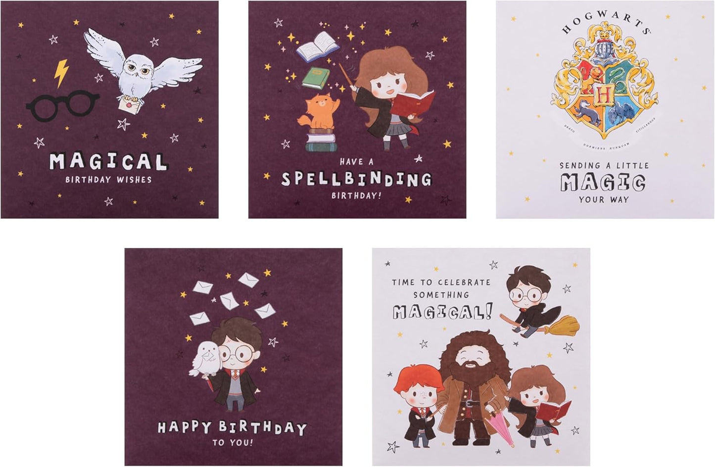 Pack of 10 Harry Potter 5 Designs Multipack Birthday Cards