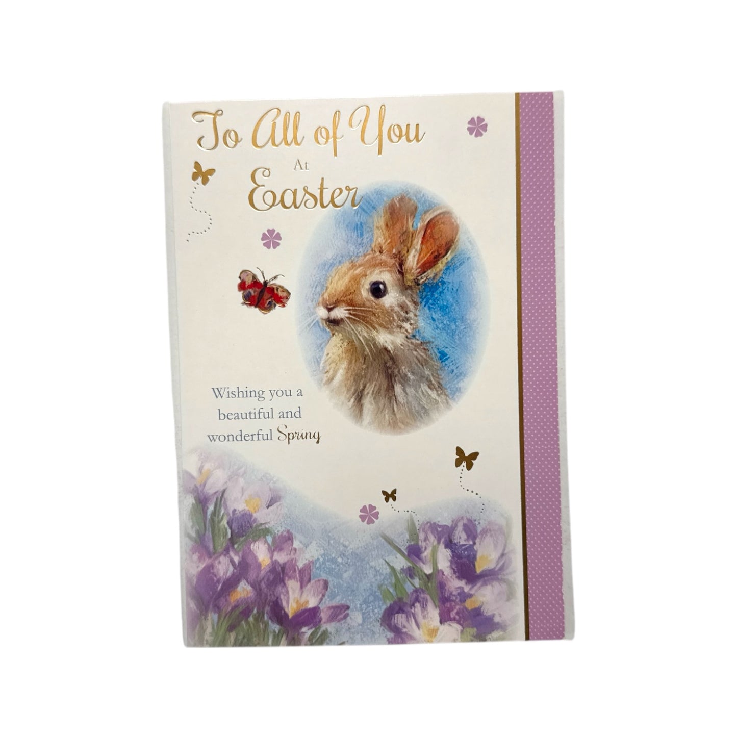 To All Of You Rabbit Floral Design Easter Card