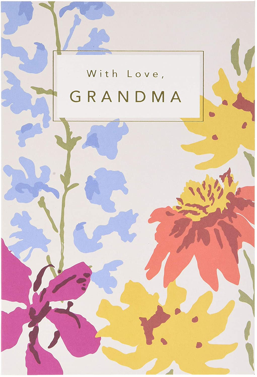 Contemporary Floral Design Grandma Birthday Card