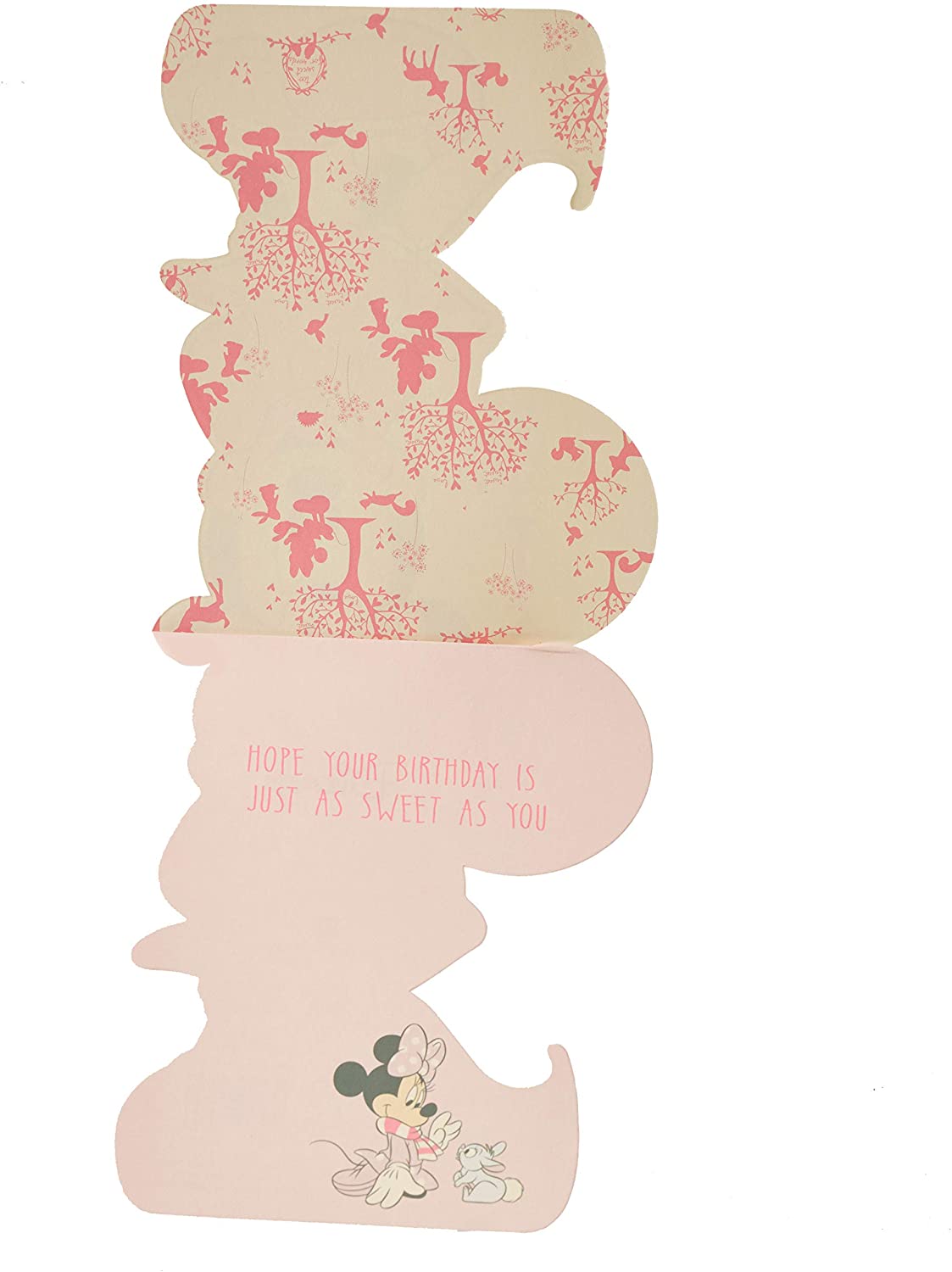 You're 1 Disney Minnie Mouse Die Cut Design Baby Girl Birthday Card