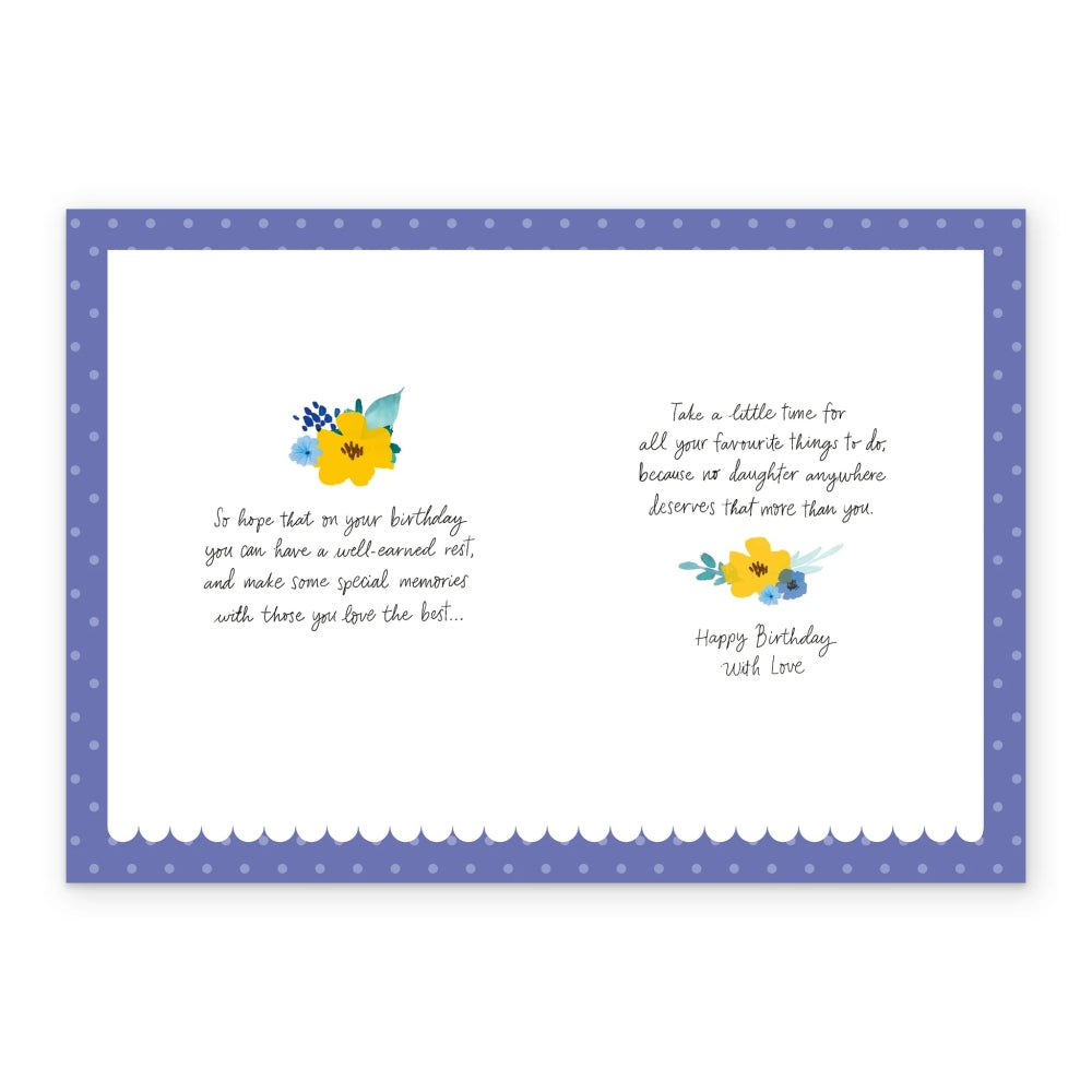 Willow Bouquet Daughter Birthday Card