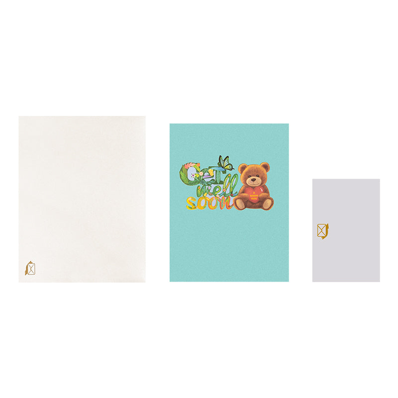 Bear Hugs 3D Pop Up Get Well Soon Card