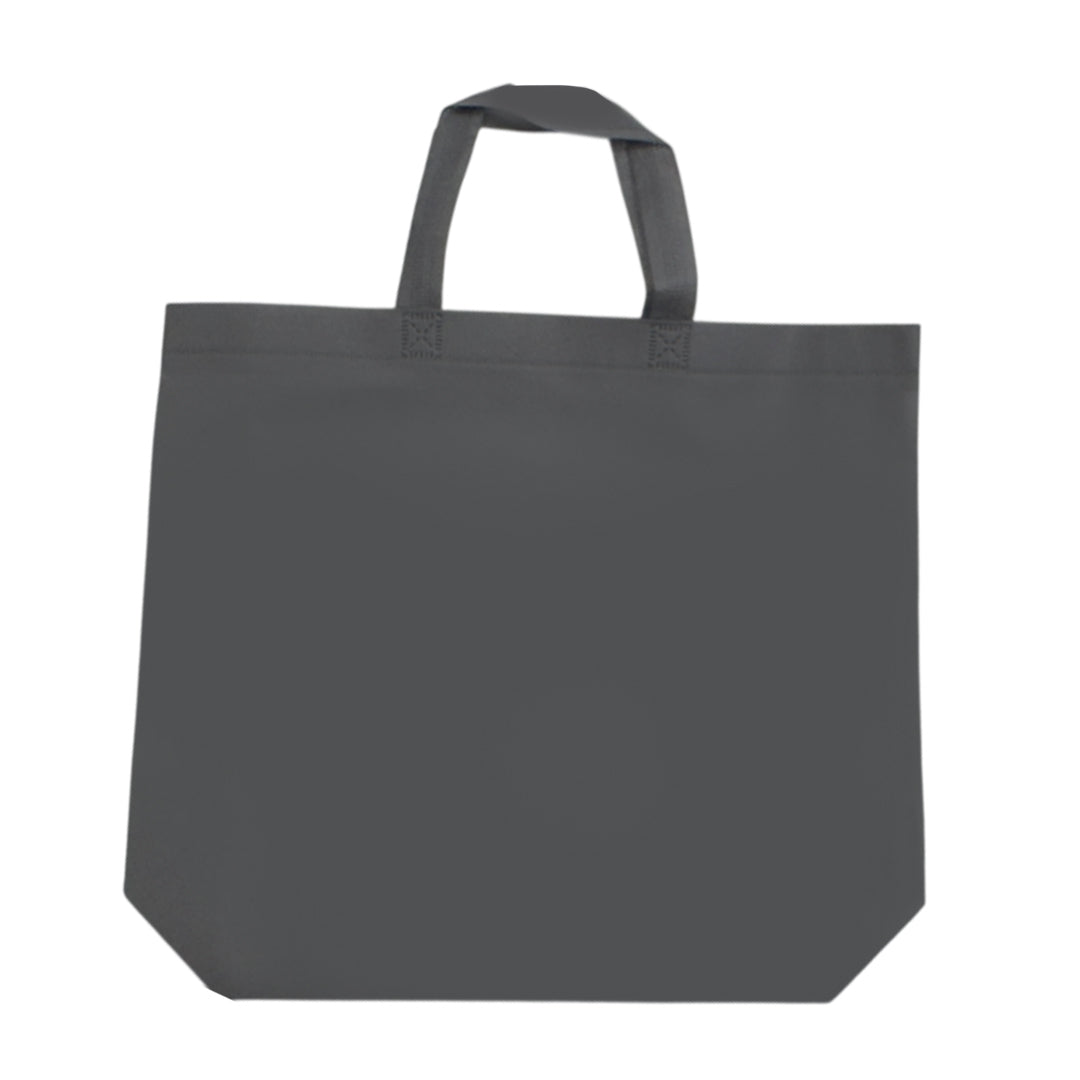 Pack of 100 Grey Coloured 35x25x10cm Non-Woven Bags with Handle