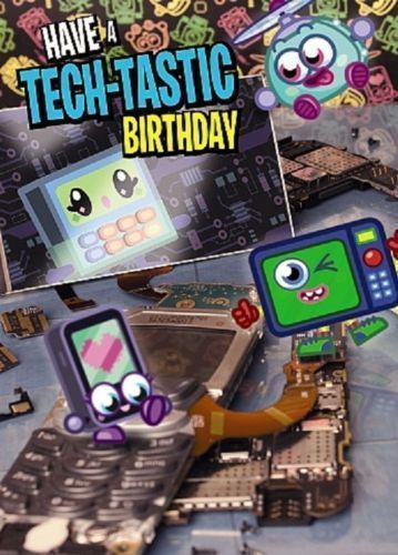 Moshi Monsters Birthday 3D Holographic Greeting Card Have A Tech-Tastic Birthday