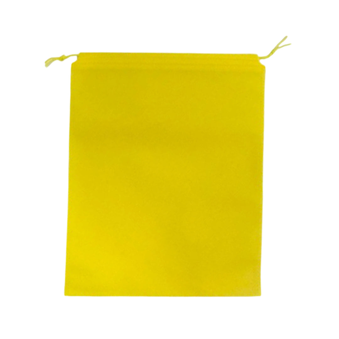 Pack of 100 Yellow Coloured 32x22cm Non-Woven Drawstring Bags