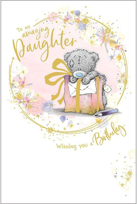 Bear Sending Birthday Present Daughter Birthday Card