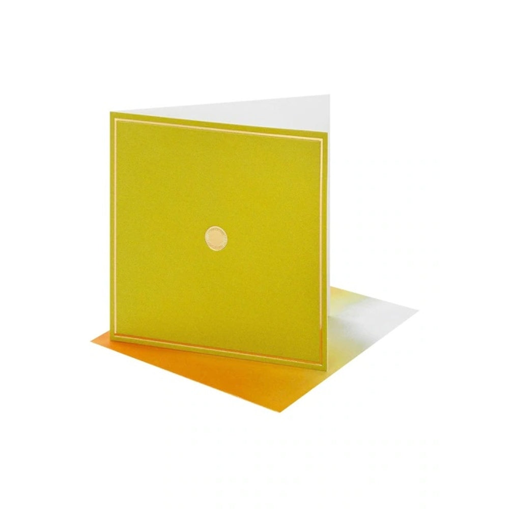 Yellow Green Premium 'Time to Shine' Open Card Vivid Aura