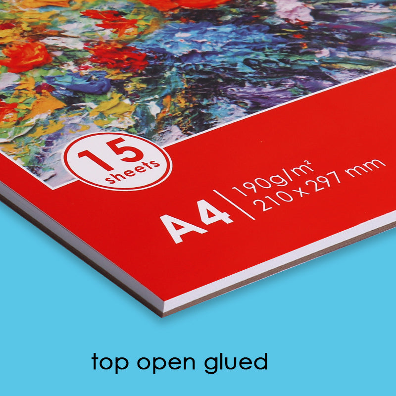 A4 Top Glued Open Acrylic Painting Pad