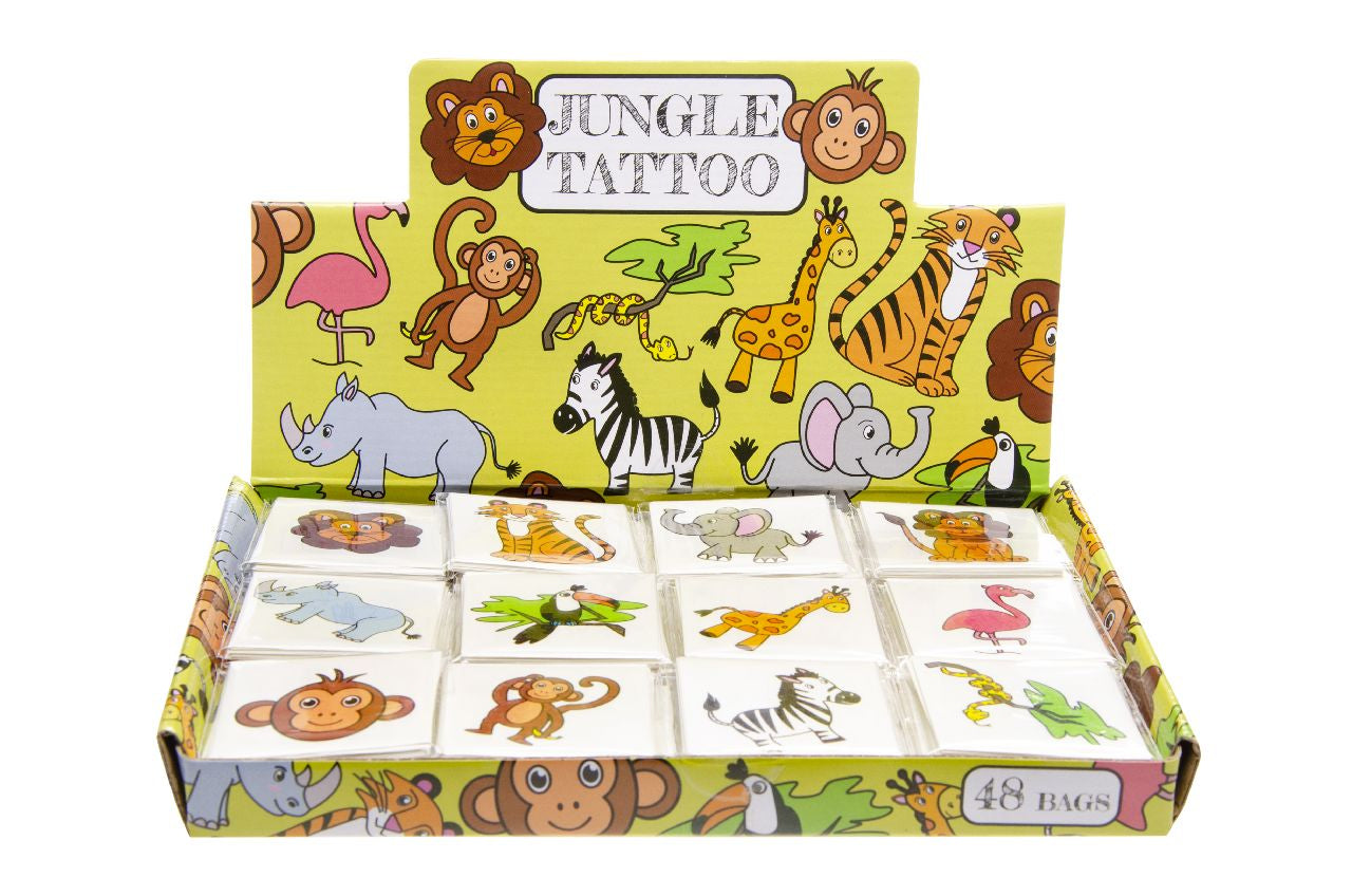 12 Pack of 12 Pieces Wild Animal Tattoos
