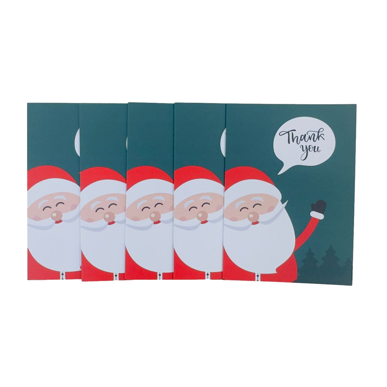 Pack of 20 Santa Small Blank Christmas Thank You Cards with Envelopes