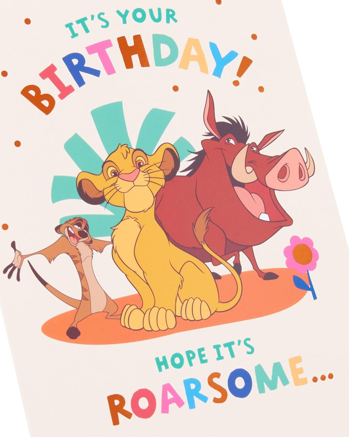 Disney The Lion King Simba & Friends Design Birthday Card